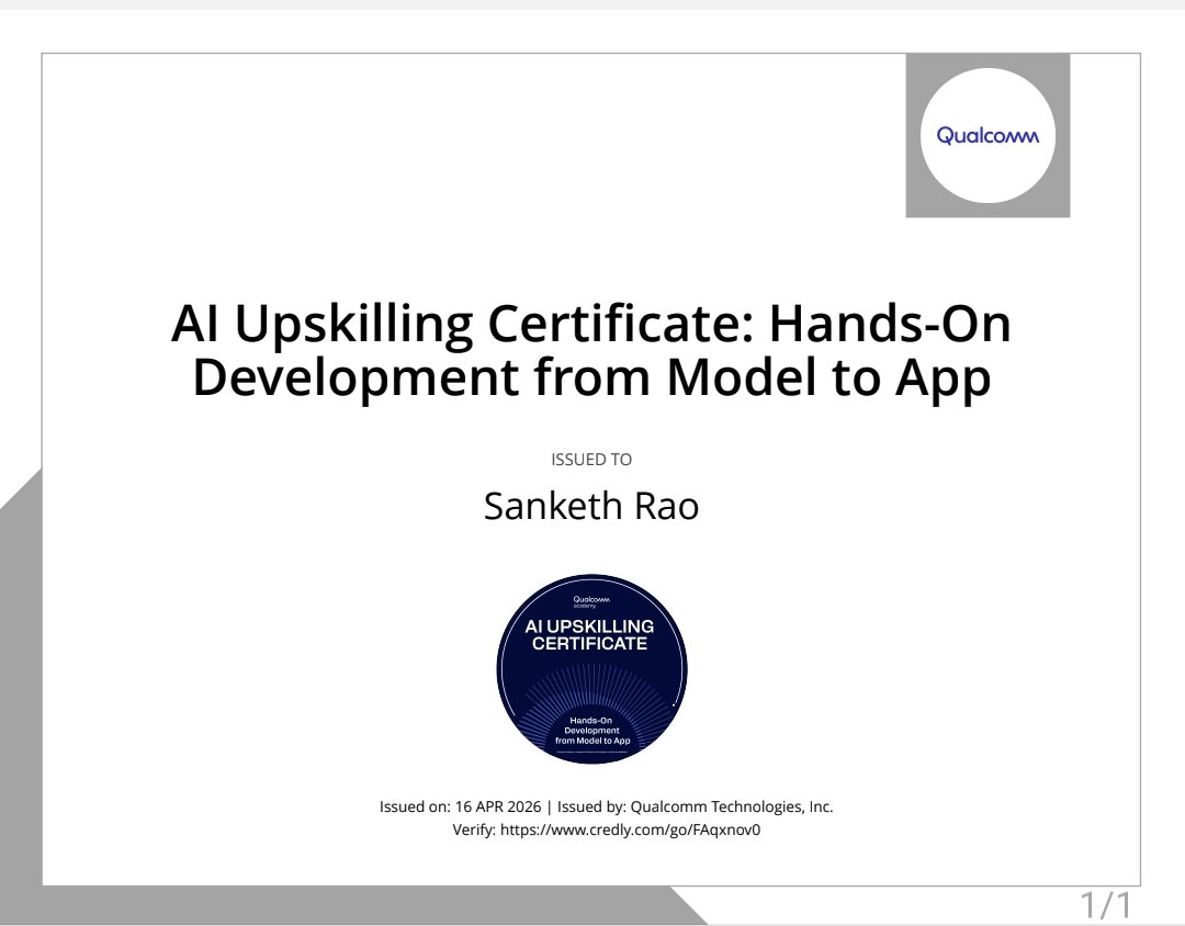 AI Upskilling Certificate (Credly)
